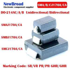 10Pcs Smd Tvs Diode Unidirectionele SMAJ170A Sr SMBJ170A Pr SMCJ170A Ghr Bidirectionele SMAJ170CA Vr SMBJ170CA Pr SMCJ170CA Ghr