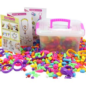 Diy Pop Kralen Meisjes Speelgoed Creativiteit Handwerken Kids Ambachten Kinderen Armbanden Handgemaakte Sieraden Mode Kit Speelgoed Voor Meisje