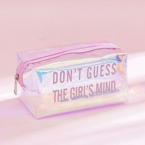 Clear Pvc Rits Pen Etui, transparante Grote Capaciteit Potlood Tas Make-Up Cosmetische Bag Voor Meisjes School Vrouwen Kantoor