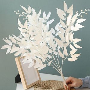 Kunstmatige Decoratieve Bladeren Takken Wit Groen Rood Eucalyptus Groot Boeket Bloemen Voor Home Party Bruiloft Decoratie