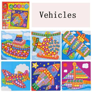 Eva Mozaïek Stickers Art Puzzels Dieren/Voertuigen/Auto Diy Educatief Speelgoed