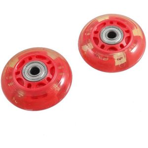 1 Paar 8Mm Dia 608ZZ Lager Inline Scooter Schaatsen Skate Wiel Rood