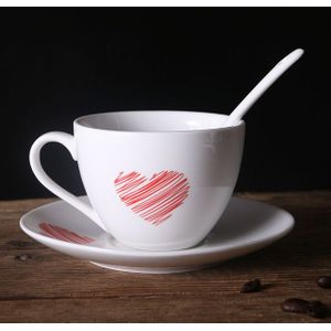 200 ml Hartvorm Tasse Espresso Koffie Kop Schotel Set Keramische Thee Kopjes Tazas Para Cafe Xicara Koffie Set gratis Bezorging