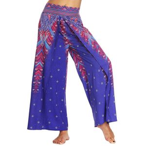 Vrouwen Casual Harembroek Hippie Boho Patchwork Comfortabele Baggy Print Yoga Broek