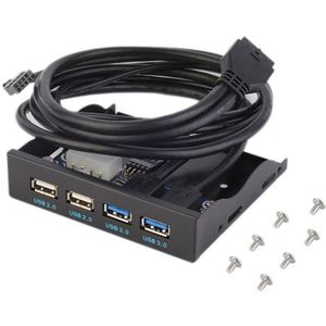Voorpaneel 60Cm Kabel Adapter Plug Play Computer Accessoires Uitbreiding Snelle 4 Poorten Usb Professionele Desktop Hub
