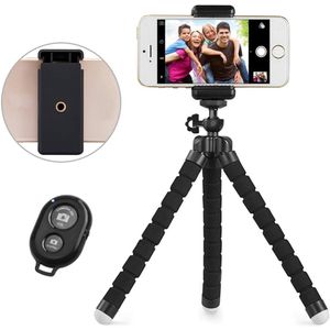 Mini Flexibele Spons Octopus Statief voor iPhone 7 X XR voor Xiaomi voor Huawei Smartphone Statief voor Gopro Camera Met telefoon Clip