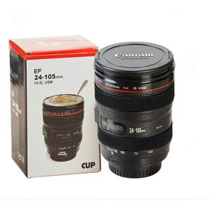 Caniam Slr Camera 24-105 Mm Lens Plastic Koffie Melk Thee Mok 400 Ml Mok Cups en Mokken Met Deksel