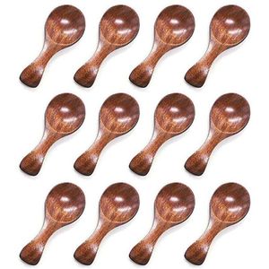 Kleine Houten Lepel, 10Pcs Ijs Zout Lepels Honing Koffie Thee Suiker Zout Jam Mosterd Lepels Ronde Lepel