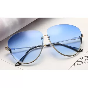 kachawoo Anti-blauw licht glazen voor vrouwen mannen half randloze Cat Eye bril metalen frame prescriptie bril, Goud Zwart Frame, Large