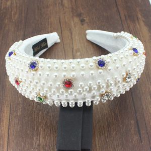 Sparkly Big Padded Rhinestones Hoofdbanden Volledige Crystal Luxe Limited Edition Haarbanden Bejewled Wit Rood Voor Vrouwen Hoofdband