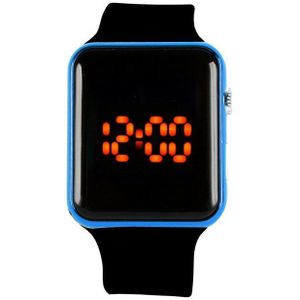 JAVRICK Mannen Vrouwen Siliconen LED Sport Horloge Digital Armband Unisex Horloges Zwart