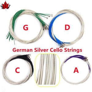 20 Set Duitse Zilver Cello Snaren 4/4 3/4 1/2 1/4 1/8, A-D-G-C Cello Strings,cello Onderdelen En Accessoires