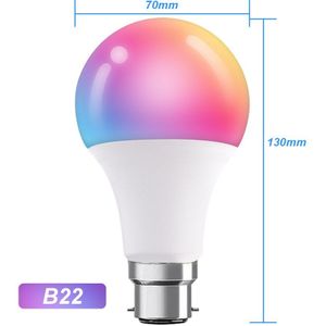 Tuya Bluetooth Rgb Led Lamp App Controle 15W E27 B22 Dimbare Lamp AC110V 220V Kleur Veranderende Smart Light voor Thuis Decoratie
