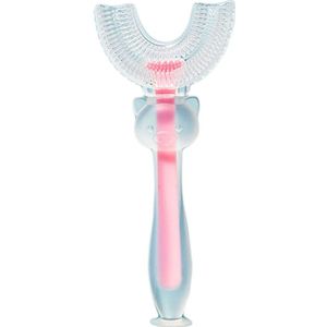 Kids Tandenborstel U-Vorm Zuigeling Tandenborstel Met Handvat Siliconen Oral Care Borstel Voor Peuters Leeftijden 2-12 kinderen