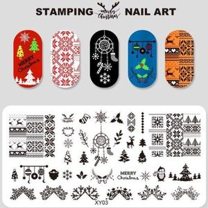 Kerst Designs Nail Stempelen Platen Dreamcatcher Sneeuwvlokken Postzegels Stencils Manicure Nail Art Gel Polish Gereedschappen TRXY01-08
