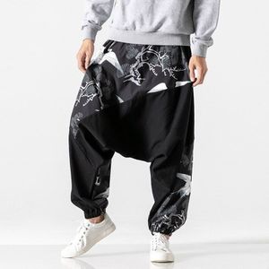 Hip Hop Japanse Broek Heren Urban Streetwear Plus Size Mannen Werkkleding Traditionele Chinese Kleding Voor Mannelijke Cross Broek 10915