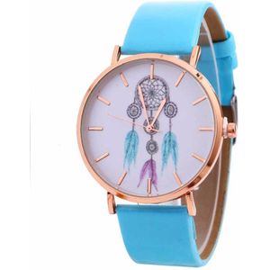 Relojes Para Mujer Dames Casual Horloges Dream Catcher Quartz Horloge Lederen Riem Riem Vrouwen Horloges Jurk Klok # D