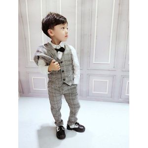 Jongens BlackBlazer 3 stks/set Wedding Suits voor Jongen Formele Pak Jongens trouwpak Kid Tuxedos Pagina jongen Outfits 3 stukken
