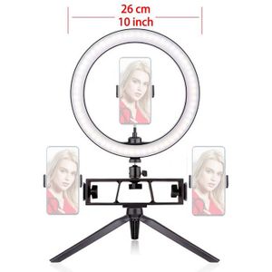 26Cm Ronde Ring Lamp Video Selfie Ring Met Telefoon Houder Voor Fotografie Verlichting Statief Stand Make-Up Lamp foto Foto Camera