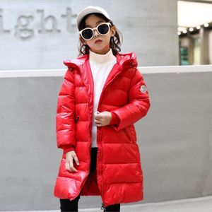 winter lange kinderen donsjack voor meisjes winter kleding dikke jas snowsuit hooded winddicht waterdicht kids red jacket