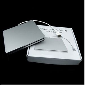 DVD-RW Laptop Externe Dvd Brander Drives Box Behuizing Case Zuignap Super Slim Usb 2.0 Slot Dvd Portatil Drive Blu Ray