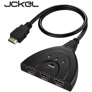 JCKEL Mini 3 Port HDMI Splitter Adapter Kabel 1.4b 4K * 2K 1080P Switcher HDMI Switch 3 in 1 Out 3x1 Hub Box voor HDTV Xbox PS3 PS4