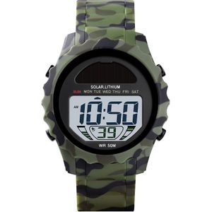 Skmei Solar Supply Digitale Horloge Mannen Lithium Batterij Sport Heren Horloges Waterdicht Datum Chrono Horloges Voor Mannelijke Montre 1585