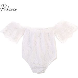 Citgeett Baby Baby Meisjes Lace Off Shoulder Witte Top Bodysuit Jumpsuit Outfits Sunsuit Kleding 0-24M