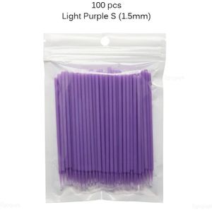 100 Stks/zak Wegwerp Microbrush Wimpers Uitbreiding Individuele Lash Verwijderen Wattenstaafje Micro Borstel Voor Wimper Extensions Tools