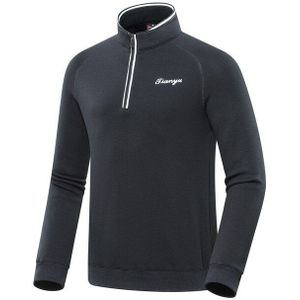 Herfst Winter Golf Sportkleding Mannen Lange Mouwen T-shirt Thicken Fleece Warm Rits Stand Kraag Sport T shirt Tops