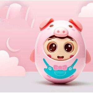 Baby Rammelaars Blink Eyes Pigling Pop Tumbler Roly-Poly Silicon Molaire Speelgoed Plezier Voor Pasgeborenen Baby Leren puzzel Speelgoed