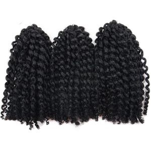 3 stks/set Synthetische Gehaakte Vlechten Marley Vlecht Marlibob Ombre Zwart Bruin Paars Krullend Gehaakte Jumbo Vlechten Hair Extensions