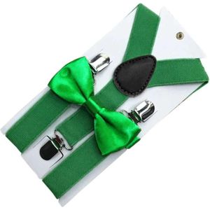 Kind Kid Elastische Jarretel En Vlinderdas Bijpassende Tuxedo Verstelbare Y-Back Brace Riem Voor Jongens Meisjes Kinderen Kostuum accessoires