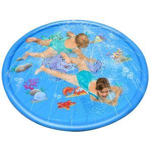 170 Cm Kids Opblaasbare Waternevel Pad Ronde Water Splash Play Zwembad Spelen Sprinkler Mat Yard Outdoor Fun Pvc Zwemmen zwembaden