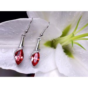 1 Paar Etnische Rhinestone Crystal Oorbellen Vrouwen Lady Marquise Teardrop Oorbellen Luxe Dames Wedding Party Sieraden