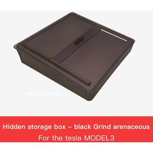 Yz Voor Tesla Model 3 Middenconsole Organizer Armsteun Verborgen Opbergdoos Voor Tesla Model 3 Auto Accessoire Auto Armsteun houder Doos