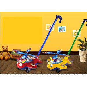 Baby Peuter Wandelwagen Push Vliegtuigen Kinderspeelgoed Muziek Met Bel Stok Tong Pop Loopstoeltje Met Wielen voor Kid