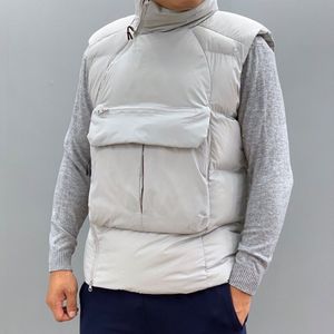 Amerika Gezicht Sportkleding Tech Pack Down-Fill Functie Schuine Rits Multi-Pocket Leisure Sport Vest Winddicht Waterdicht