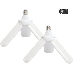 Super Heldere Industriële Licht Vervorming 45W Fan Vliegende Schotel Lamp E27 Clover Lamp 85V-265V Led vouwen Garage Verlichting Lamp