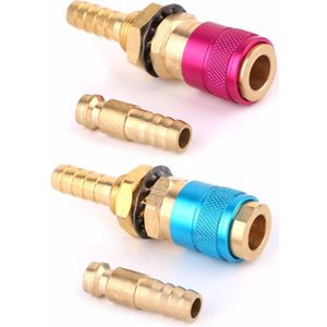 Watergekoelde Gas Adapter Quick Connector Fitting Voor Tig Lastoorts + 8Mm Plug1 # #