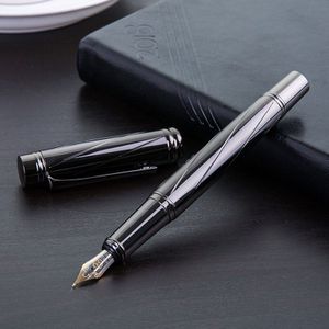 Luxe Zilveren Plating Vulpen Inkt Penpunt 0.5Mm Vulpen Briefpapier Stylo Pluim Penna Stilografica Vulpen 3872