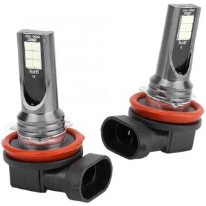 1 paar 3030-12LED H11 2Pcs Foglight Lampen Fog Light Lamp 6500k 12W DC12V-24V Wit Licht Auto Styling