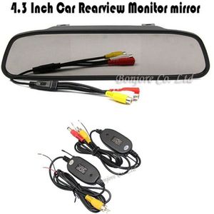 Hoge resolutie 4.3 &quot;kleur TFT Spiegel Monitor DC 12 V Voor DVD Camera VCR 2.4G Draadloze zender en ontvanger voor Auto Camera