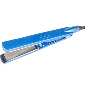 Blauw Spalk Medium Plaat Nano Titanium Stijltang Buitenlandse Handel Straight 2 In 1 Stijltang Strijkijzers