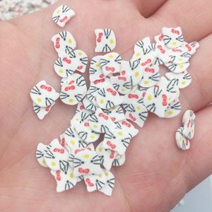 Polymeer Klei Cartoon Kat Plakjes Sprinkles Voor Ambachten Diy Tiny Leuke Plastic Klei Modder Deeltjes Nail Art Decorations 10mm
