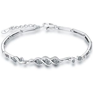 Nehzy S925 Stempel Zilver Vrouw Armband Mode Mooie Hartvormige Prinses Paars Crystal Fine Jewelry