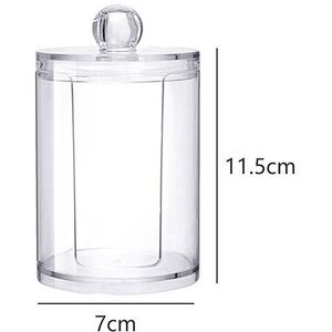 Make Wattenschijfje Organisator Opbergdoos Voor Wattenstaafjes Staaf Cosmetica Sieraden Badkamer Qtip Container Met Bamboe Deksel