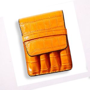 kleur potlood tas Lederen Pouch voor Luxe Pennen 4 Slots Fontein/Balpen/Vulpen Etui Bag 1 stks