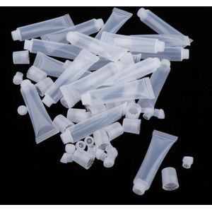8 Ml Hervulbare Buis Saai Polish Cosmetische Lipgloss Plastic Clear Lippenbalsem Containers Gereedschap Lege Cosmetische Fles 1/ 5/10 Pcs