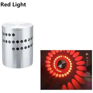 3W Kleurrijke Led Aluminium Spiraal Gat Wandlamp Met Afstandsbediening Voor Woonkamer Slaapkamer Bedlampje Bar Ktv gang Lichten